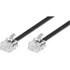 Image de Goobay Telefoon (analoog) Aansluitkabel [1x RJ11-stekker - 1x RJ11-stekker] 10.00 m Zwart