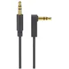 Image de Goobay 67784 Câble de connexion audio AUX, 3,5 mm stéréo 3 broches, slim, cu, coudé   Fiche jack 3,5 mm (3 broches, stéréo)
