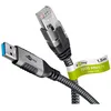Image de Goobay 70499 Câble USB-A vers RJ45 Ethernet CAT 6 pour une connexion Internet filaire stable avec routeur/modem/commutateur réseau/remplace l'adaptateur USB vers RJ45 / 1 Gbit/s / 3 m