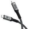 Image de goobay Câble USB 4 - Câble de charge rapide USB-C - 240 W - 40 Gbits - Transfert de données pour écran HD 8 K - Câble de charge USB C - Câble de charge pour téléphone portable - Câble haut débit de