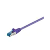 Image de Goobay 94155 CAT 6a Câble de Liaison, S/FTP (PiMF), Violet, 0.25 m Longueur