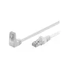 Image de Goobay 94180 CAT 5e Câble de Liaison 1x 90° Coudé, F/UTP, Blanc, 3 m Longueur