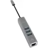 Image de Terratec CONNECT C2 251735 USB-hub 3 poorten USB-A, RJ45 USB 3.2 Gen1 5 GBit/s Met ingebouwde netwerkaansluiting Grijs