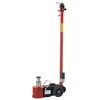 Image de KS Tools 160.0741 - Cric Hydropneumatique 40t/20t à Pression 0,8-1,2Mpa - Cric Voiture en Acier- Cric Rouleur avec 2 Roues en Polyuréthane - Secteur Poids Lourds - Descente Freinée - Rouge & Noir