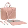 Image de LÄSSIG Sac à langer pour bébé - Sac à langer - Avec accessoires à langer - Coton bio - Lavable/Green Label Cotton Essential - Rose