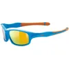 Image de uvex sportstyle 507 - Lunettes de soleil pour enfant - Effet miroir - Avec bandeau - Bleu/orange/orange - Taille unique