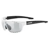 Image de uvex Sportstyle 706 V - Lunettes de Sport pour Hommes et Femmes - à Teinte Variable - Anti-Buée - White Black Matt/Smoke - One Size