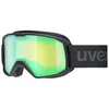 Image de uvex elemnt FM - Lunettes de ski pour homme et femme - Champ de vision élargi et anti-buée - Ventilation du cadre sans courants d'air - Noir mat/vert - Taille unique