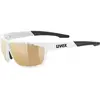 Image de Uvex Lunettes de sport unisexes pour adulte 706 CV - Blanc mat/rouge litemirror - Taille unique
