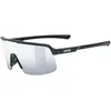 Image de Uvex dyrt - lunettes de sport pour adults - forte protection contre les UV - protection à 100% contre les UVA, UVB et UVC - black matt/silver mirror - one size