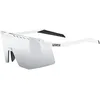 Image de uvex Pace Stage Lunettes de sport pour adultes 100% protection UVA, UVB et UVC Teintées pour améliorer le contraste Blanc Matt/Mir.silver Taille unique