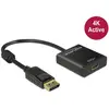 Image de Delock DisplayPort / HDMI Adapterkabel DisplayPort-stekker, HDMI-A-bus 0.20 m Zwart 62607 Vergulde steekcontacten DisplayPort-kabel