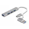 Image de Delock 64214 64214 USB-hub 4 poorten USB-A USB 3.2 Gen1 5 GBit/s Met USB-C stekker Zilver