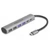 Image de Delock 64232 64232 USB-hub 4 + 2 poorten USB-A, USB-C USB 3.2 Gen2 10 GBit/s Met USB-C stekker Grijs