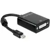 Image de Delock 65098 Mini-displayport / DVI Adapter [1x Mini-DisplayPort stekker - 1x DVI-bus 24+5-polig] Zwart 0 cm