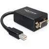 Image de Delock 65256 DisplayPort / VGA Adapter [1x Mini-DisplayPort stekker - 1x D-sub bus 15-polig] Zwart 0.18 m