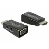 Image de Delock 65901 HDMI / VGA / USB-C / Jackplug Adapter [1x HDMI-stekker - 1x D-sub bus 15-polig, USB-C bus, 3,5mm-bus] Zwart 0 cm