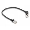 Image de Delock 80285 RJ45 Netwerkkabel, patchkabel CAT 6A S/FTP 0.25 m Zwart 1 stuk(s)