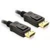 Image de Delock 82425 DisplayPort-kabel DisplayPort Aansluitkabel DisplayPort-stekker 5 m Zwart 4K UHD, Verdraaid, Vergulde steekcontacten, Afgeschermd (drievoudig)