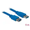 Image de Delock 82541 USB-kabel USB 3.2 Gen1 USB-A stekker, USB-A bus 5.00 m Blauw Vergulde steekcontacten