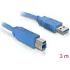 Image de Delock USB-kabel USB 3.2 Gen1 USB-A stekker, USB-B stekker 3.00 m Blauw Vergulde steekcontacten 82581