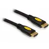 Image de Delock 82584 HDMI-kabel HDMI Aansluitkabel HDMI-A-stekker 1 m Zwart Verdraaid, Vergulde steekcontacten, Afgeschermd (drievoudig), 4K UHD