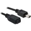 Image de Delock 82667 USB-kabel USB-mini-B stekker, USB-mini-B bus 1.00 m Zwart