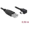 Image de Delock 82680 USB-kabel USB 2.0 USB-A stekker, USB-mini-B stekker 0.50 m Zwart