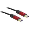 Image de Delock 82747 USB-kabel USB 3.2 Gen1 USB-A stekker, USB-A stekker 5.00 m Rood, Zwart Vergulde steekcontacten, UL gecertificeerd