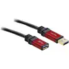 Image de Delock 82752 USB-kabel USB 3.2 Gen1 USB-A stekker, USB-A bus 1.00 m Rood, Zwart Vergulde steekcontacten