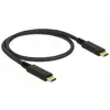Image de Delock 83042 USB-C-kabel USB-C stekker, USB-C stekker 0.50 m Zwart