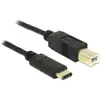 Image de Delock 83330 USB-kabel USB 2.0 USB-B stekker, USB-C stekker 2.00 m Zwart