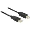 Image de Delock 83557 USB-kabel USB 2.0 USB-A stekker, USB-B stekker 20.00 m Zwart UL gecertificeerd
