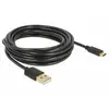 Image de Delock 83669 USB-kabel USB 2.0 USB-A stekker, USB-C stekker 4.00 m Zwart