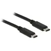 Image de Delock 83672 USB-C-kabel USB 2.0 USB-C stekker, USB-C stekker 0.50 m Zwart