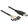 Image de Delock 83787 USB-kabel USB-A stekker, USB-pinbus 1.80 m Zwart