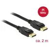 Image de Delock 83806 DisplayPort-kabel DisplayPort Aansluitkabel DisplayPort-stekker, DisplayPort-stekker 2.00 m Zwart Vergulde steekcontacten