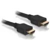 Image de Delock 84409 HDMI-kabel HDMI Aansluitkabel HDMI-A-stekker 5 m Zwart Rond, Afgeschermd, Vergulde steekcontacten, Verdraaid