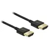 Image de Delock 84773 HDMI-kabel HDMI Aansluitkabel HDMI-A-stekker 2 m Zwart Vergulde steekcontacten, 4K UHD, Verdraaid, Afgeschermd (drievoudig)