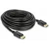Image de Delock 84862 DisplayPort-kabel DisplayPort Aansluitkabel DisplayPort-stekker 10 m Zwart Afgeschermd (drievoudig), Vergulde steekcontacten, 4K UHD