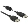 Image de Delock 84885 USB-kabel USB 2.0 USB-A stekker, USB-A bus 2.00 m Zwart