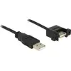 Image de Delock 85106 USB-kabel USB 2.0 USB-A stekker, USB-A bus 1.00 m Zwart
