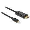 Image de Delock 85257 USB-C-displaykabel USB-C / DisplayPort Adapterkabel USB-C stekker, DisplayPort-stekker 3.00 m Zwart Vergulde steekcontacten