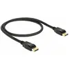Image de Delock 85506 DisplayPort-kabel DisplayPort Aansluitkabel DisplayPort-stekker 50 cm Zwart Vergulde steekcontacten, Verdraaid, Afgeschermd...