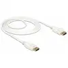 Image de Delock 85509 DisplayPort-kabel DisplayPort Aansluitkabel DisplayPort-stekker 1.5 m Wit Vergulde steekcontacten, Verdraaid, Afgeschermd...