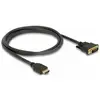 Image de Delock 85653 HDMI-kabel HDMI / DVI Aansluitkabel HDMI-A-stekker, DVI-D 24+1-polige stekker 1.5 m Zwart Afgeschermd (drievoudig), Vergulde steekcontacten