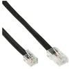 Image de InLine 18867 câble de téléphone 10 m Noir - Cables de téléphone (10 m, RJ45, RJ11, Noir, Male Connector/Male Connector)