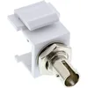 Image de InLine® LWL Keystone Embrayage Snap-in Blanc Simplex St/St, multimode, Douille en céramique