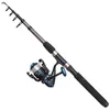 Image de DAM Full Tech Tele Spinning Combo, zoetwater hengel reel snoekbaars snoekbaars meer, sterk lichtgewicht veelzijdig, zwart grijs, 2.40m gematigd snelle hengel, 3000 maat reel
