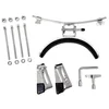 Image de GEWA support de genou pour tambour de marche avec extension, adapté pour caisses claires de 13" et 14", réglable en hauteur, couleur chrome